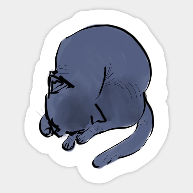 Russian blue cat Sticker by MagicMiliDesign